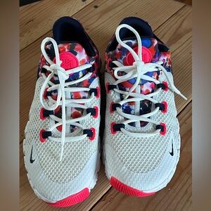 Nike White and Red Athletic Shoes